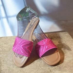 SUGAR Embroidered Slide Sandals